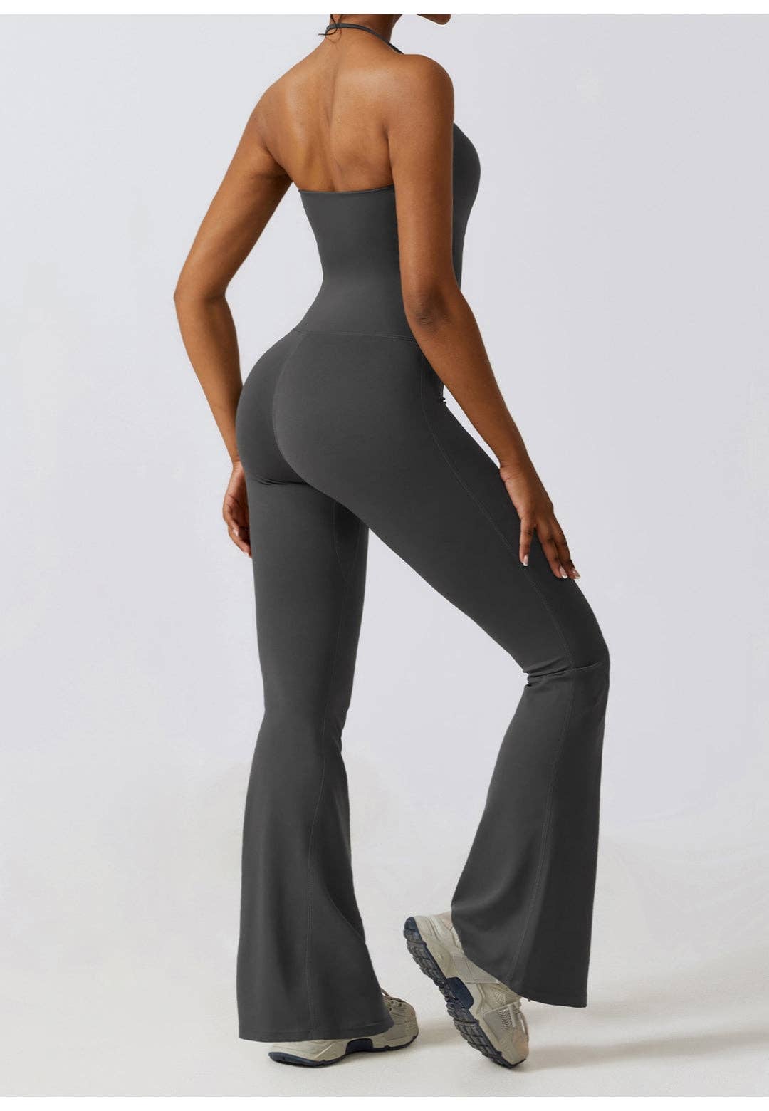 Active by Anna-Kaci - Shirred High Waist Flared Leggings