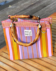 Muno - Nylon Mini Bag with Bamboo Handle - Citrus Candy