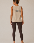 Inhale Exhale 100% Cotton Singlet – Stone