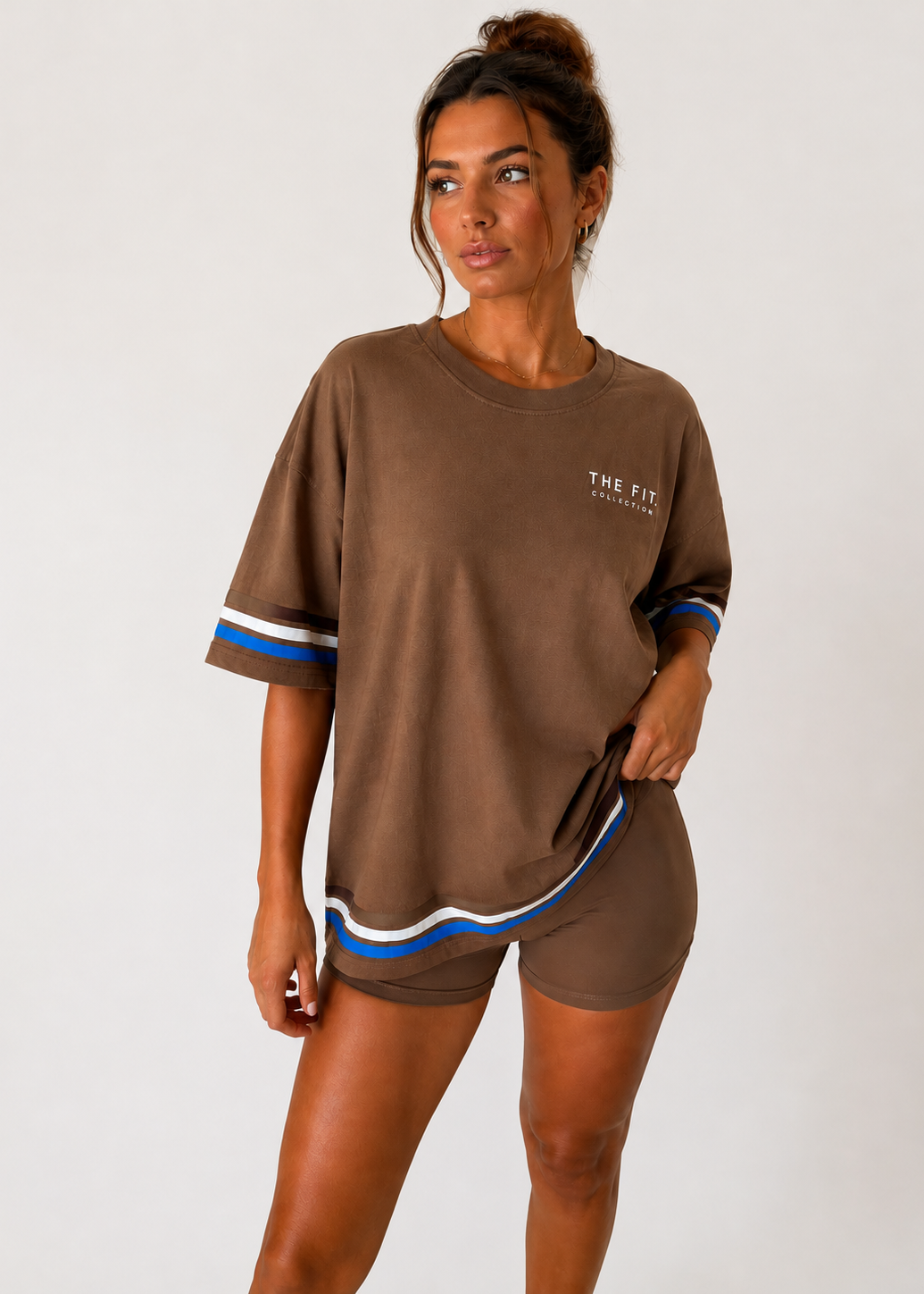 Inhale Exhale Oversized Tshirt – 100% cotton - Mocha