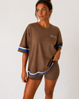 Inhale Exhale Oversized Tshirt – 100% cotton - Mocha