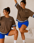 Inhale Exhale Oversized Tshirt – 100% cotton - Mocha