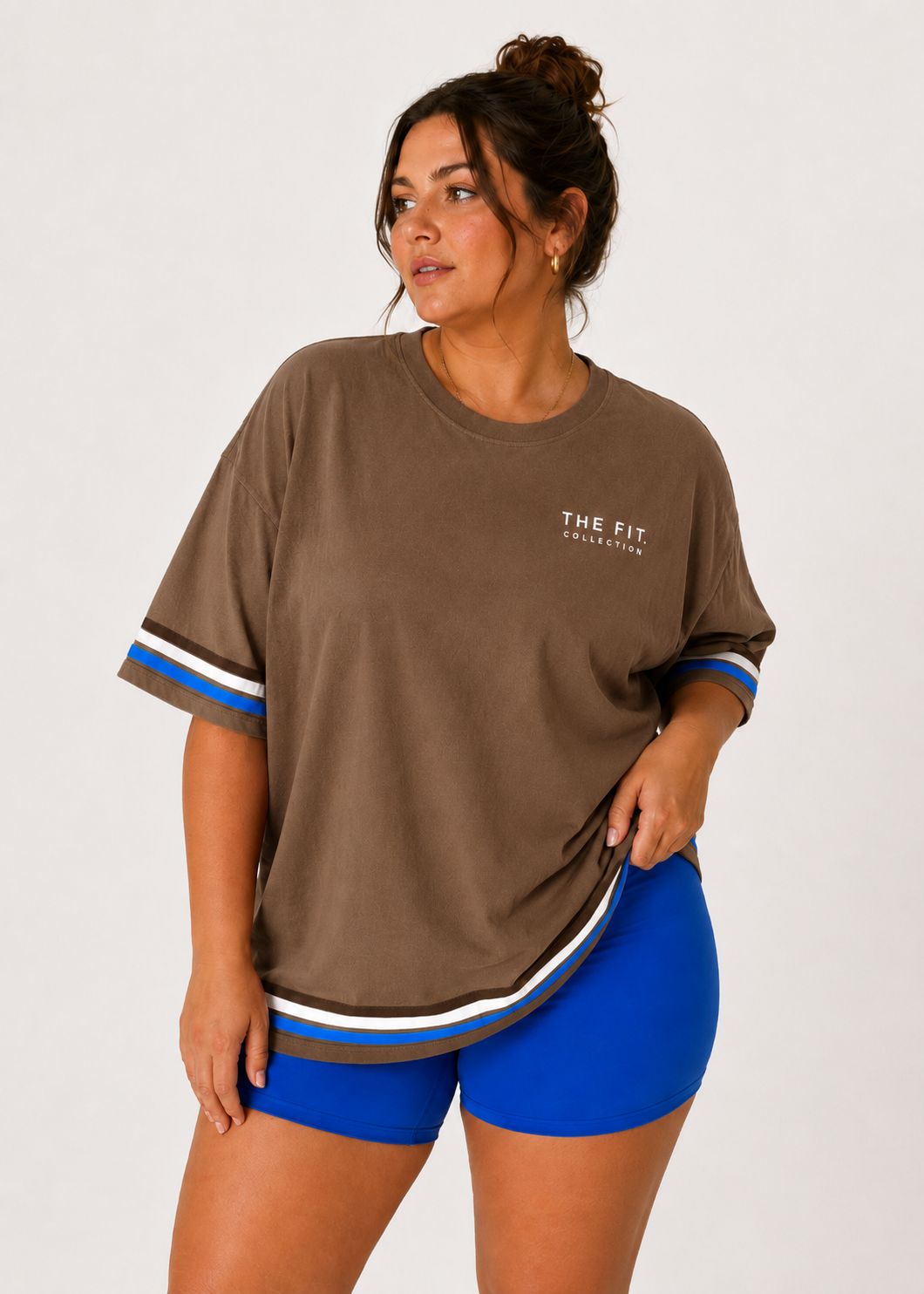 Inhale Exhale Oversized Tshirt – 100% cotton - Mocha