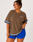 Inhale Exhale Oversized Tshirt – 100% cotton - Mocha
