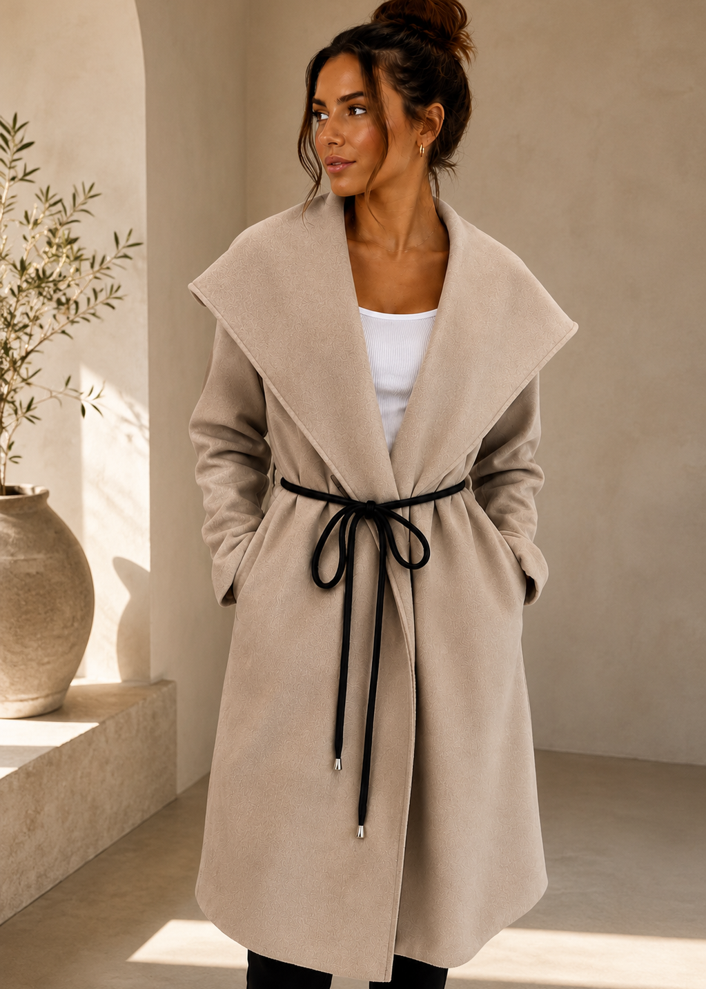 RAW by RAW Bobby Oversized Coat – Almond