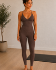 Second Skin Sculpt Womens Singlet – Chocolate Brown
