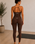 Second Skin Sculpt Womens Singlet – Chocolate Brown