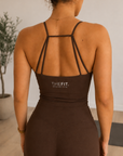 Second Skin Sculpt Womens Singlet – Chocolate Brown