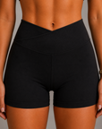 Second Skin Womens V-Waist Shorts – Black