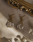 Marina Crystal Earrings – 18K PVD Gold