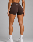 Second Skin Womens V-Waist Shorts – Chocolate Brown