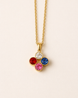 Giulia Multicoloured Crystal Bloom Necklace – 18K PVD Gold