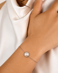 Gloria Pearl Halo Bracelet – Stainless Steel