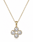 Giulia Crystal Bloom Necklace – 18K PVD Gold