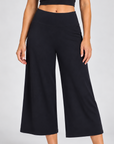 Capri Wide Leg Pants - Black