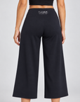 Capri Wide Leg Pants - Black