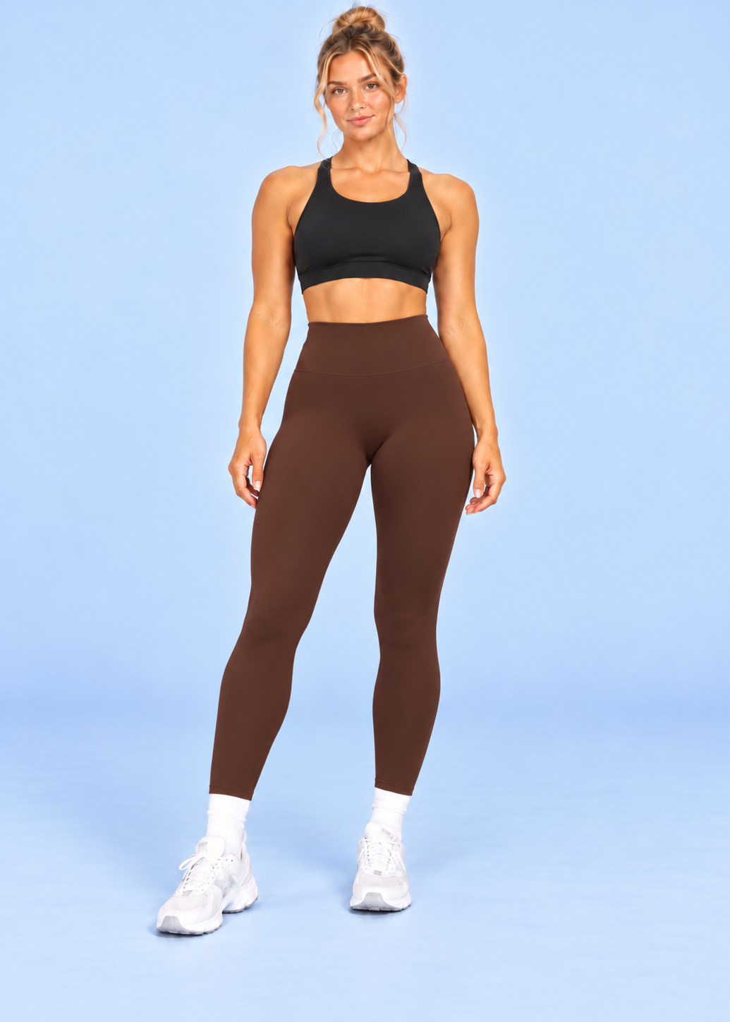 Athletic Club, High-Waisted Leggings - Espresso