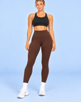 Athletic Club, High-Waisted Leggings - Espresso