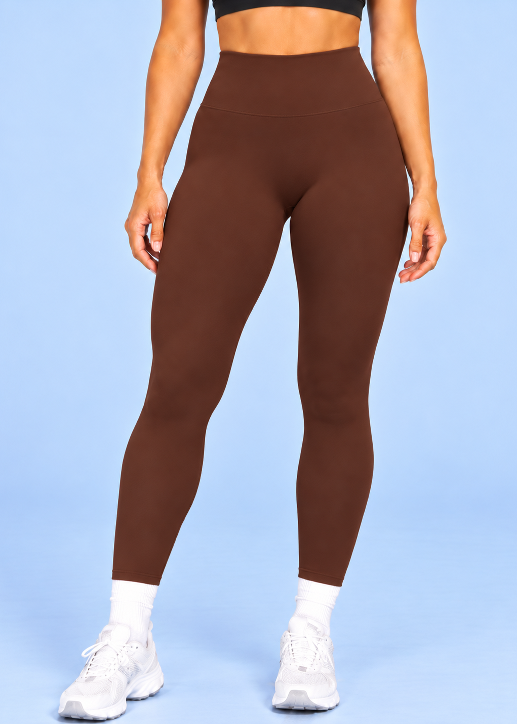 Athletic Club, High-Waisted Leggings - Espresso