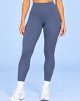 Athletic Club, High-Waisted Leggings - Slate Blue