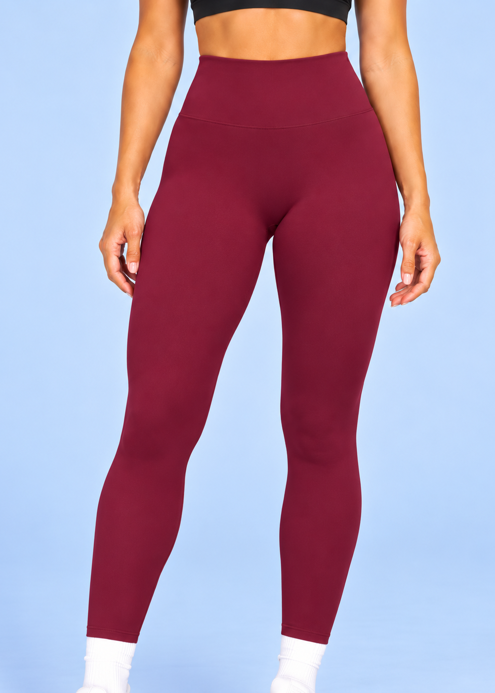 Athletic Club, High-Waisted Leggings - Mulberry