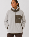 The Fit Collection Sherpa Jacket – Oatmeal/Brown
