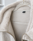 The Fit Collection Sherpa Jacket – Oatmeal/Brown