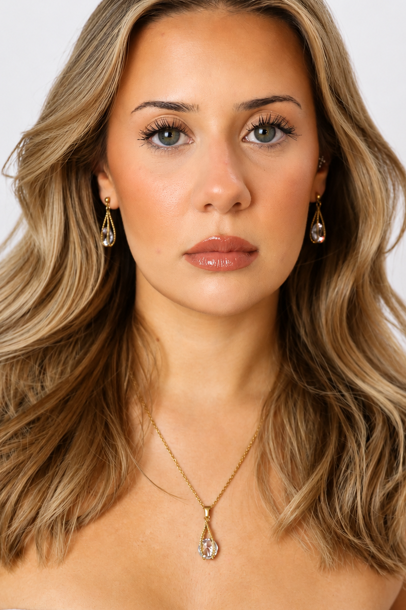 Marina Crystal Necklace – 18K PVD Gold