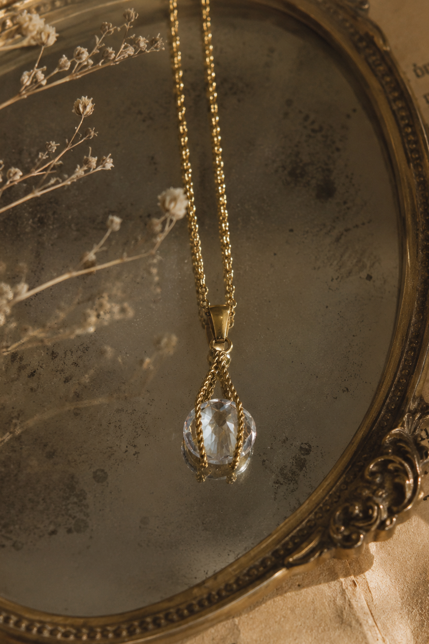 Marina Crystal Necklace – 18K PVD Gold