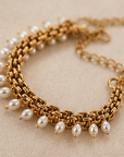 Zara Pearl Cascade Bracelet – 18K PVD Gold