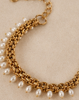 Zara Pearl Cascade Bracelet – 18K PVD Gold