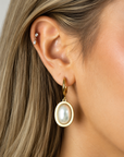 Honey Glow Pearl Earrings – 18K Gold PVD