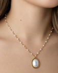 Honey Glow Pearl Necklace – 18K Gold PVD