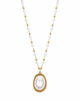 Honey Glow Pearl Necklace – 18K Gold PVD