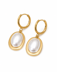 Honey Glow Pearl Earrings – 18K Gold PVD