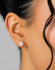 Sienna Pearl Stud Earrings – 18K PVD Gold