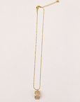 Gusti Pavé Curve Necklace – 18K Gold PVD Stainless Steel