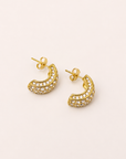 Gusti Pavé Hoop Earrings – 18K Gold PVD Stainless Steel