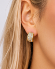 Gusti Pavé Hoop Earrings – 18K Gold PVD Stainless Steel