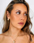 Gusti Pavé Hoop Earrings – 18K Gold PVD Stainless Steel