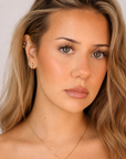 Luna Pearl Cross Earrings – 18K Gold PVD Stainless Steel
