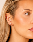 Luna Pearl Cross Earrings – 18K Gold PVD Stainless Steel