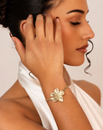 Golden Bloom 18K PVD Flower Bracelet