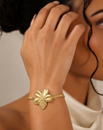 Golden Bloom 18K PVD Flower Bracelet