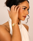 Golden Bloom 18K PVD Flower Bracelet