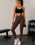 Women’s Leggings – Sculpted. Seamless. Second Skin. -Chocolate Brown, The Fit Collection