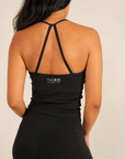 THE FIT. COLLECTION Women's Aura Strappy Singlet – Jet Black