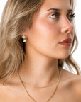 Lucy Pearl Pendant Necklace – 18K PVD Gold