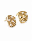 Sienna Pearl Shell Earrings – 18K PVD Gold