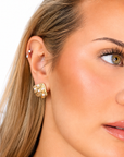 Sienna Pearl Shell Earrings – 18K PVD Gold